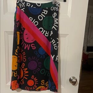 FARM Rio Multicolor Graphic A-Line Skirt